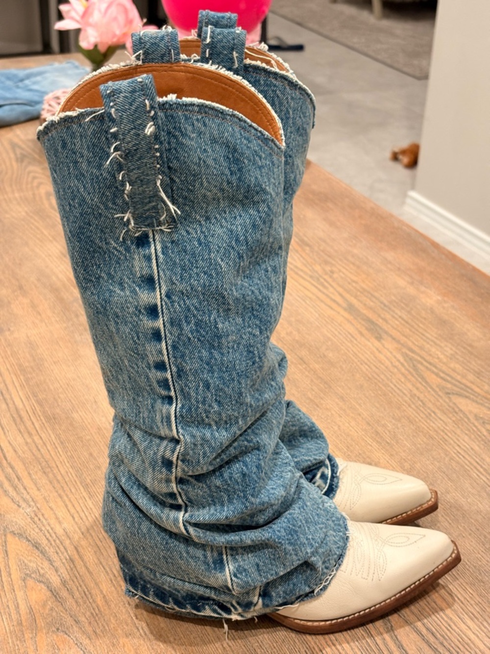 R13 Leather Boot in Warm Brown - Picture 2 of 7